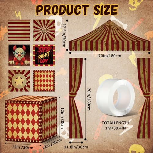 Halloween Circus Clown Carnival Gift Boxes & Decorations Set