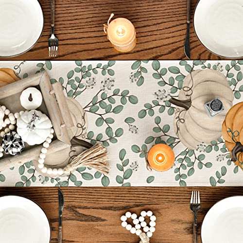 13x108 Inch Fall Table Runner - Orange Polyester Home Decor