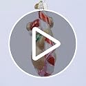 Christmas Mouse Glass Blown Ornament - Handcrafted Holiday Decoration - Christmas Tree Ornament - Variation of THIS listing