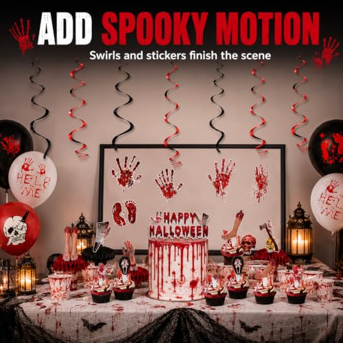 Halloween Horror Party Decorations Kit - Bloody & Creepy Theme, 30 Pieces