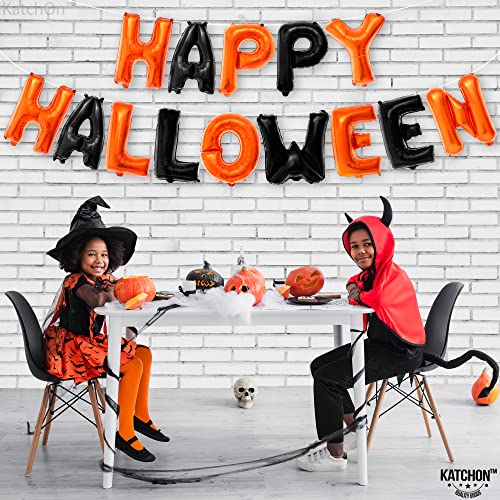 Halloween Balloon Banner Set - 16 Inch Reusable Foil Decorations for Parties