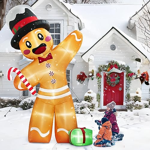 OurWarm 12FT Gingerbread Christmas Inflatable - Giant Holiday Yard Decor