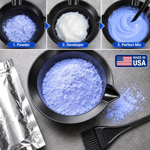 Blue Bleach Powder for Hair Lightening & Highlights - 1.1lb Salon Use