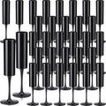 Black Acrylic Champagne Flutes Set of 30 Unbreakable Reusable Stemware for Parties