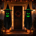 Halloween Hanging Ghost Decorations - 2 Pack Spooky Outdoor Ghosts for Porch and Garden