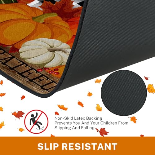 ArtSocket Fall Kitchen Rugs Set of 2 Non-Slip Washable Mats - Fall 3