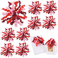 Red Curly Gift Bows Set - 8 Pack 5 Inch Ribbon Decorations for Gift Wrapping, Weddings, Parties