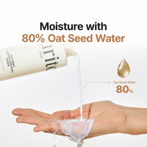 PURITO Oat PDRN Gentle Refining Toner 200 mL 6.76 fl.oz, Korean Oat Exfoliating Toner 99% Pure Oat PDRN, Hydrating & Clarifying Formula for Acne-Prone Skin, Vegan, Non-Comedogenic, Gentle Daily Use