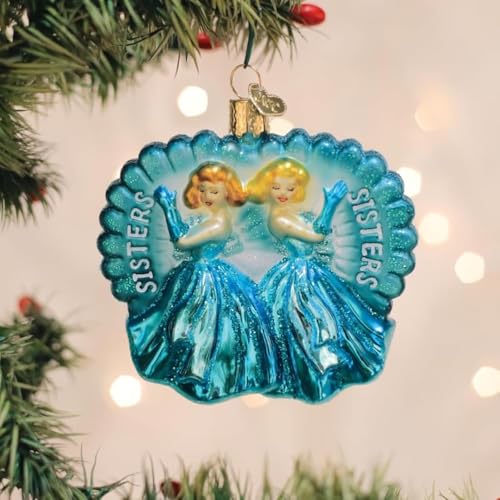 Sisters Glass Blown Christmas Ornament - Handcrafted Holiday Tree Decor