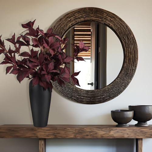 Artificial Autumn Eucalyptus Leaves Stem - Fall Decor, Burgundy, 6 Pack