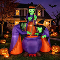 6 FT Halloween Inflatable with LED Lights, Witches & Cauldron Yard Decor