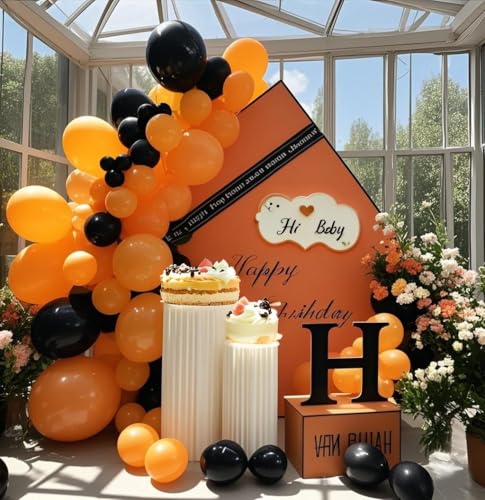 Orange Balloons 145pcs Set for Party Decorations - Balloon Arch & Garland Kit