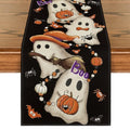 Halloween Table Runner 13x90 Inch Black Polyester Party Decor for Home
