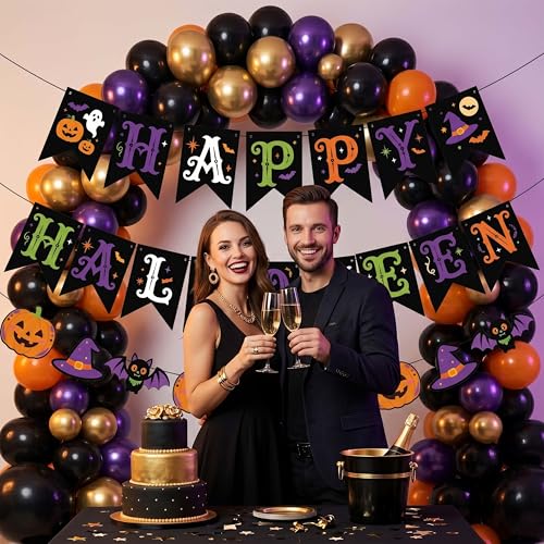 Halloween Banner Spooky Horror Bunting Garland Party Decorations - Variation D