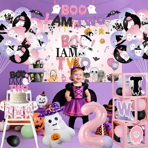 Halloween 2nd Birthday Decorations for Girl - Boo Im Two Party Set