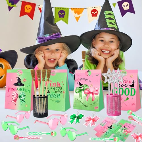 73-Piece Halloween Witch Party Favors Set Pink Green Decorations Gifts
