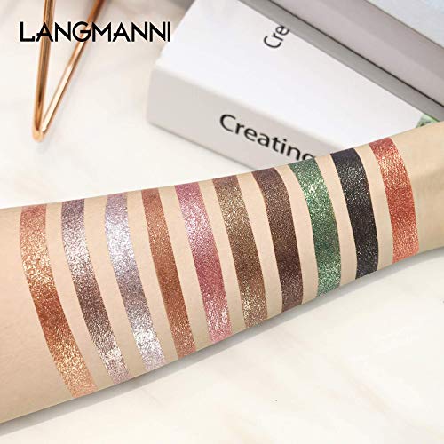 Liquid Glitter Eyeshadow Set - Metallic & Shimmer Pigments, Long Wear, 10 Shades