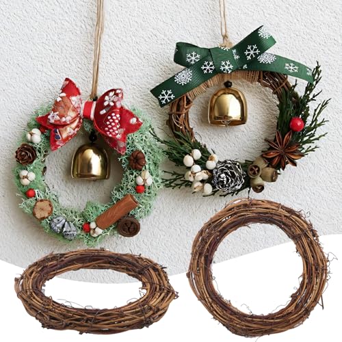 18 Pack 6 Inch Natural Grapevine Wreath Set for DIY Crafts Christmas & Wedding Decor