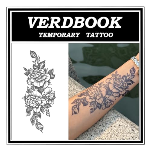 Waterproof Semi-Permanent Flower Bouquet Tattoos for Women - 2 Sheets