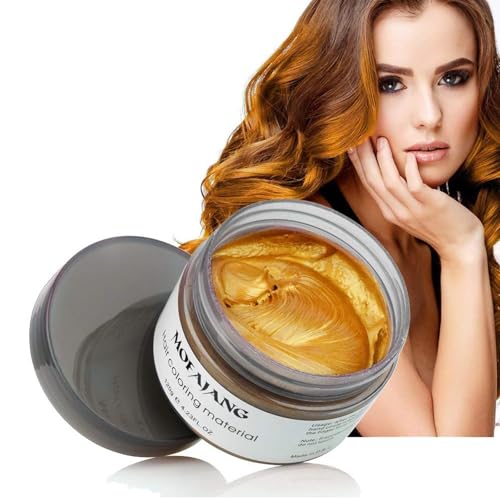 Temporary Hair Wax Spray - Gold Color, Safe & Long-Lasting, 4.23 oz