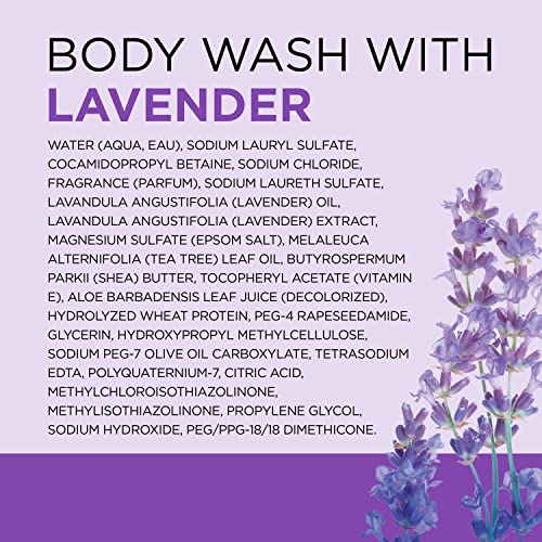 Dr Teal's Body Wash with Pure Epsom Salt, Soothe & Sleep with Lavender, 24 fl oz (Pack of 4)