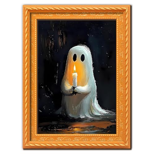 Halloween Ghost Refrigerator Magnet with Candle Art Style19 - Kitchen Decor