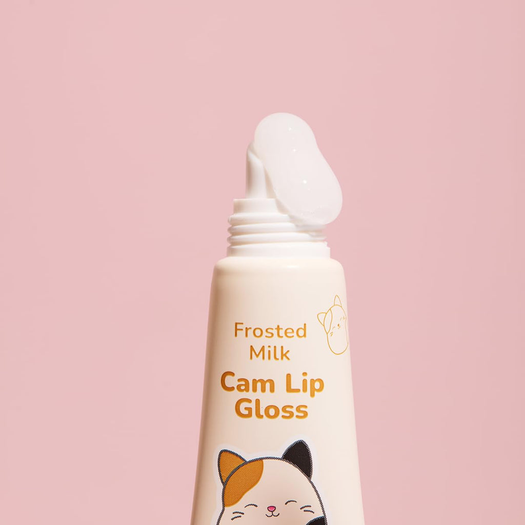 TONYMOLY Cam the Cat 2-Piece Skincare Set - Coconut Milk Hand Cream & Frosted Milk Lip Gloss | Cute Gift for Women & Teens