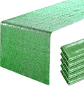 Grass Green Sequin Table Runner - 12x108 Inch Party & Wedding Decor - 6 Pack