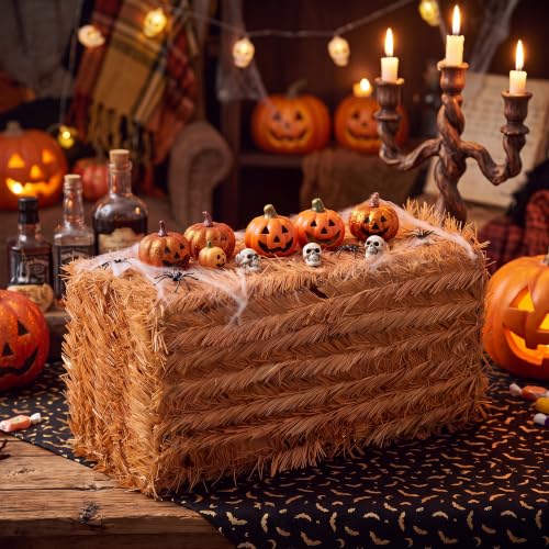Fall Halloween Decorative Straw Hay Bale - 20 x 9 x 8 Inch - Rustic Farmhouse Style (Variation of THIS listing)