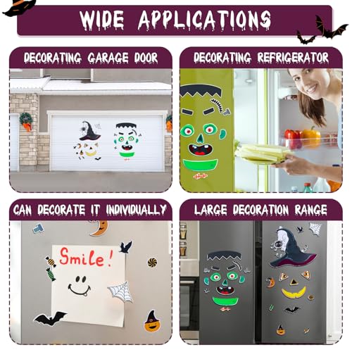Halloween Refrigerator Magnets Set - 28pcs Spooky Decor for Fridge, Cabinet & Metal Surfaces
