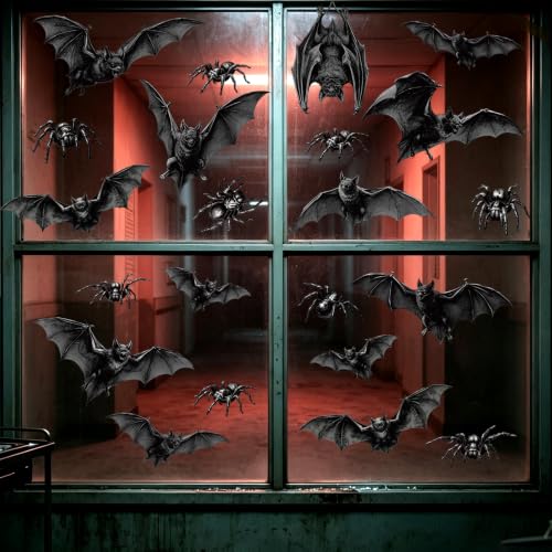 Halloween Bat Window Clings - Spooky Decor for Glass Windows & Walls