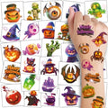 Kids Glitter Halloween Tattoos Set - 74 Washable Temporary Party Stickers
