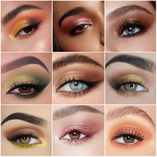 K'APEINE Earth & Sunset 15-Color Eyeshadow Palette - Colorful Matte & Shimmer Makeup