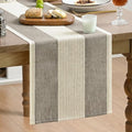 Farmhouse Rustic Table Runner - 13x60 Inch Brown Macrame Fabric for Dining & Holiday Decor
