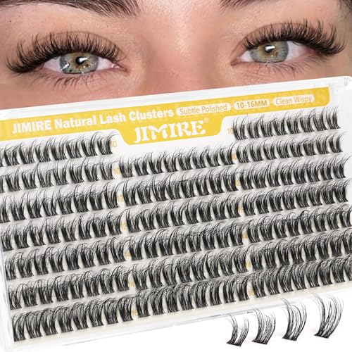 E Spider Lash Clusters Wispy Natural Eyelash Extensions 10-16MM - Fluffy, Curly Breeze Lashes, 160Pcs - Variation E