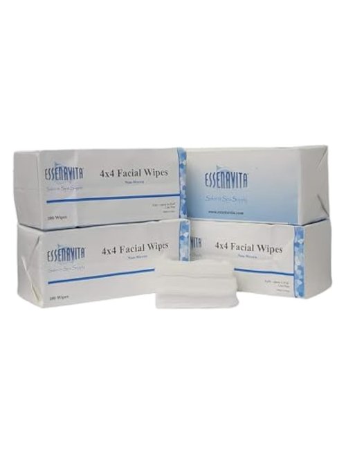 Essenavita Esthetic Wipes 800 Pack – 4x4 4-Ply Non-Woven Lint-Free Wipes, Soft Yet Strong for Salon & Spa Use