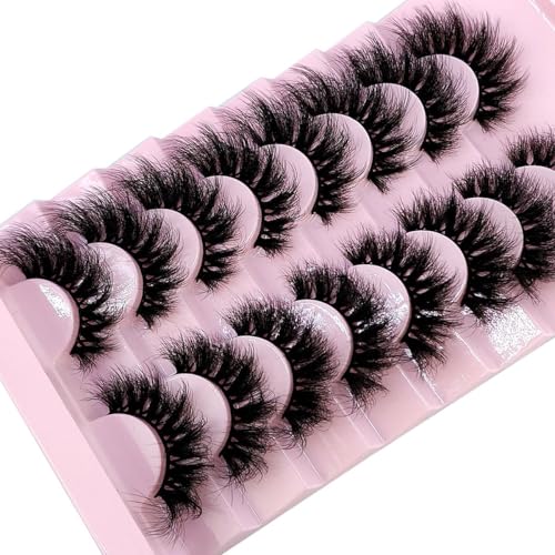 False Eyelashes 25mm Fluffy Dramatic Faux Mink Cat Eye Volume - Variation of 9D-23