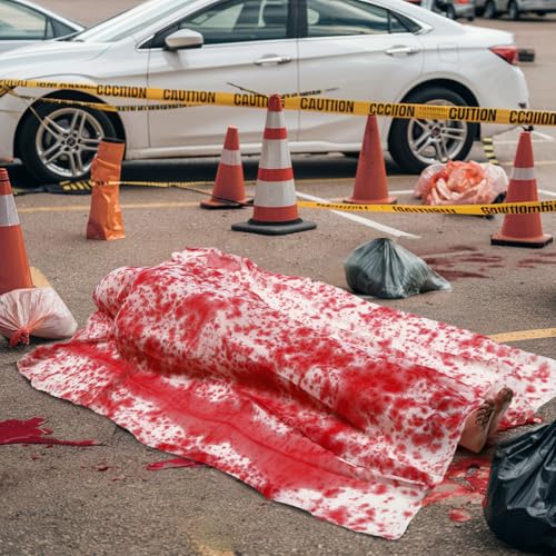 5FT Bloody Corpse Halloween Prop - Lifesize Indoor & Outdoor Haunted House Decoration