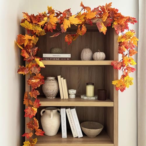 36 Pack Fall Leaf Garland 212.4Ft Autumn Maple Leaves Thanksgiving Decor