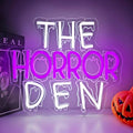 Horror Den Neon Sign Halloween Neon Lights for Bedroom Party & Game Room - Scary LED Wall Art - USB Powered - Spooky Wall Decor - Variation of THIS listing