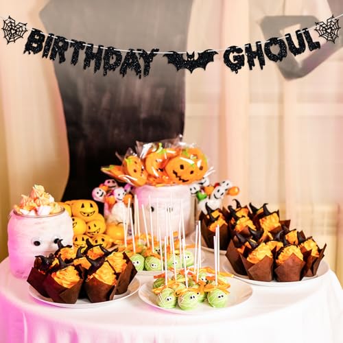 Halloween Birthday Banner - Ghoul, Ghost & Spooky Party Decorations