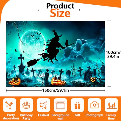 Halloween Birthday Backdrop - Witch Party Decoration Lel-115 - Happy Halloween Theme Banner