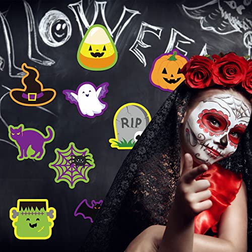 Halloween Classroom Cutouts 45 Pieces - Pumpkins, Ghosts & Spiders Decorations