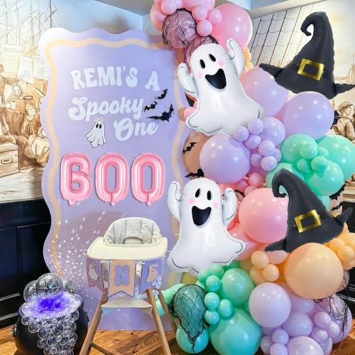Halloween Balloon Set with BOO Ghost & Witch Hat Decorations