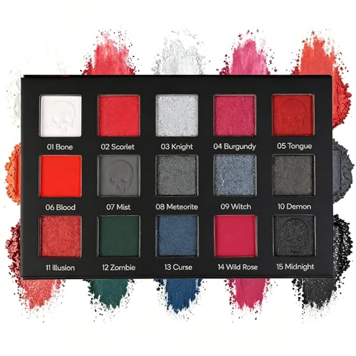 Gothic Eyeshadow Palette 15 Colors - Vampire Edition - Smokey & Dramatic Looks
