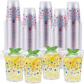 Blue Patriotic 12 oz Disposable Plastic Cups - 50 Pack for 4th of July & Independence Day Parties