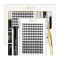 1 Pack DIY Eyelash Extensions Kit with 144 Clusters, Glue, Tweezers & Remover