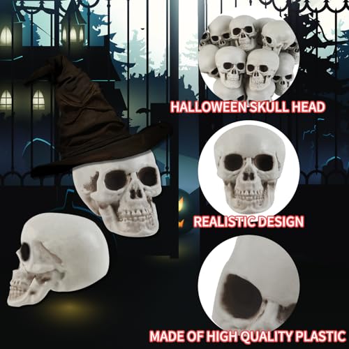 20 Pcs Halloween Skull Decorations Realistic Skeleton Heads for Haunted Parties & Spooky Home Decor - Variation of THIS listing