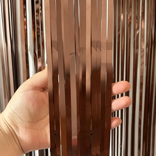Foil Fringe Curtain 2 Pack - Metallic Party Backdrop for Weddings Birthdays