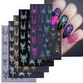 Halloween Nail Art Stickers - Rhinestones Spider Web Variation of Rhinestones Spider Web